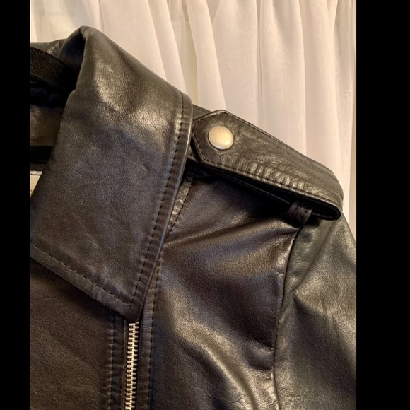 Argentinian Black Leather Moto Jacket - Picture 5 of 8